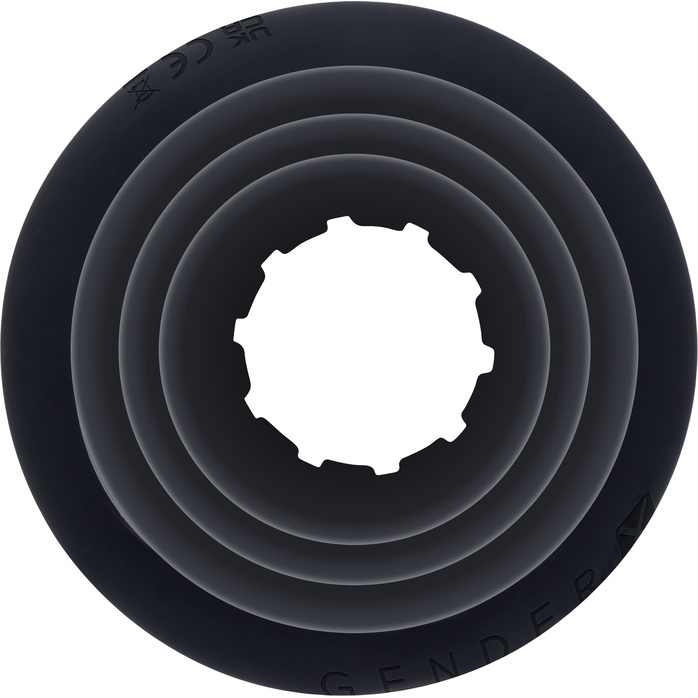 Черный вибростимулятор со съёмной насадкой Echo - 15,3 см. Фотография 8.