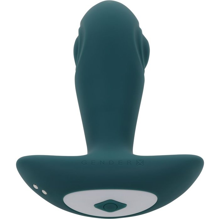 Изумрудная анальная вибропробка с пультом ДУ Tunnel Tapper - 12,1 см. Фотография 3.