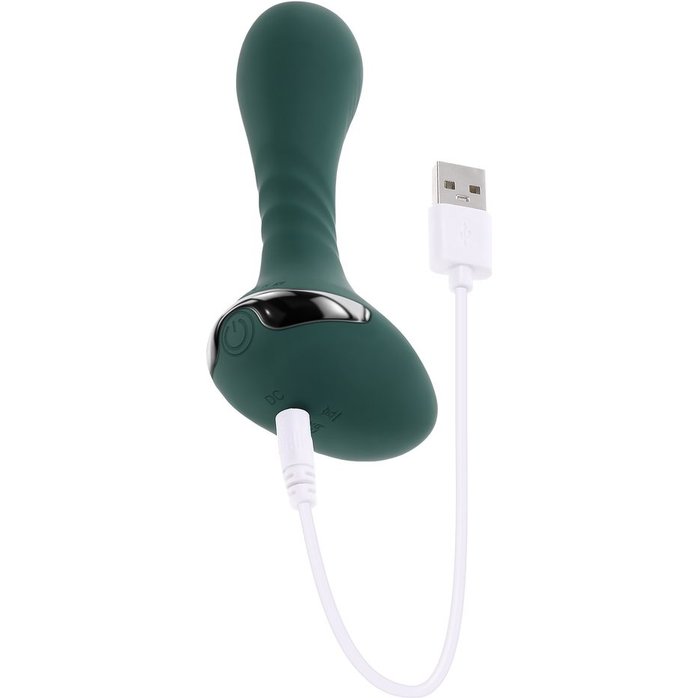 Изумрудный вибромассажёр простаты Goes Anywhere - 12,3 см. Фотография 5.