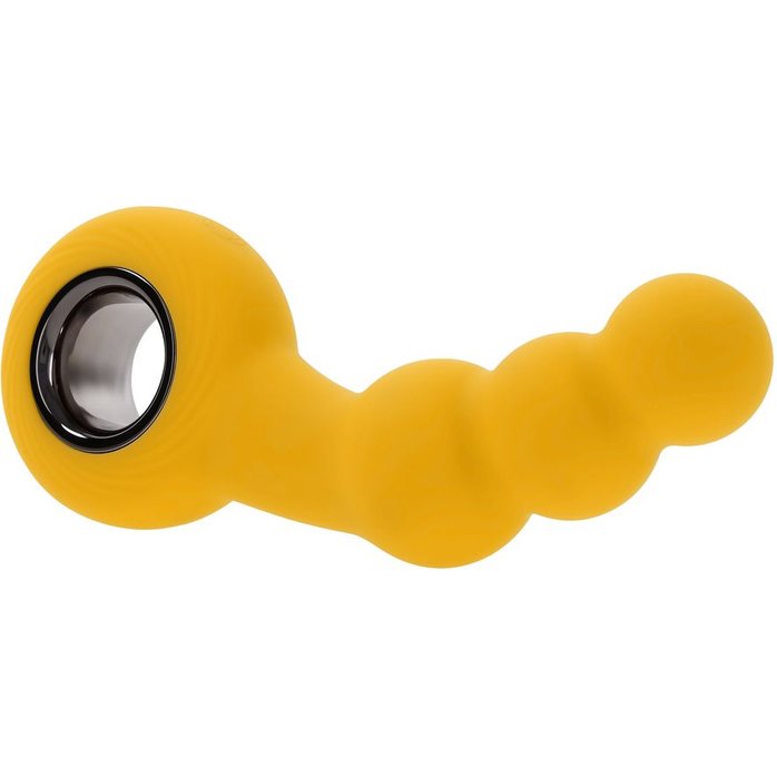 Желтая анальная вибропробка Bumble - 14,9 см. Фотография 4.