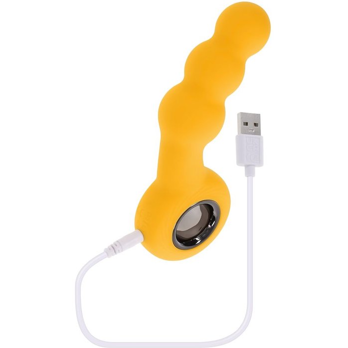Желтая анальная вибропробка Bumble - 14,9 см. Фотография 5.