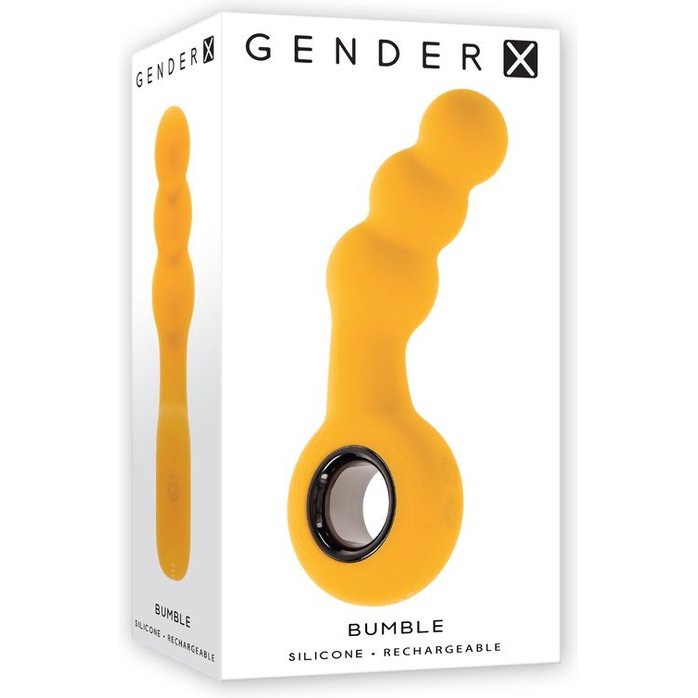 Желтая анальная вибропробка Bumble - 14,9 см. Фотография 6.