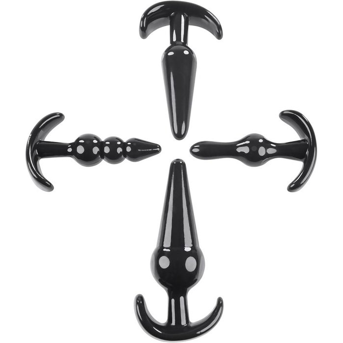 Набор из 4 анальных пробок-якорей Intro To Plugs. Фотография 3.