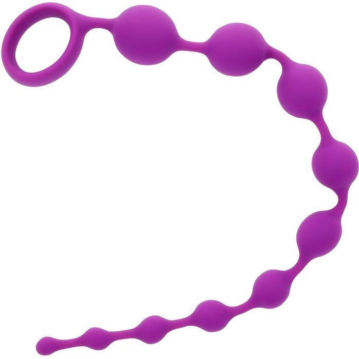 Лиловая анальная цепочка Beaded Adventure - 35,5 см