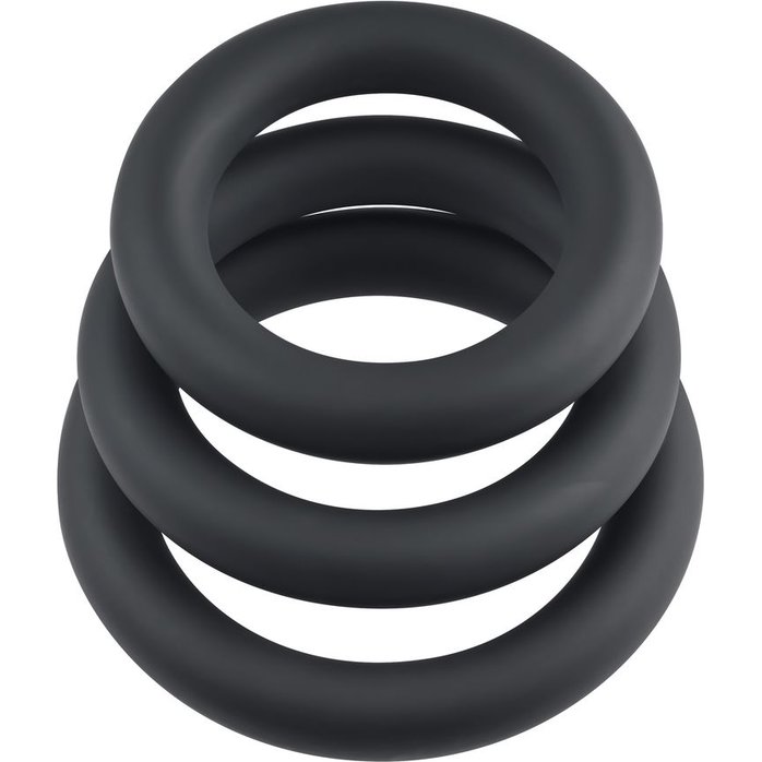 Набор из 3 черных эрекционных колец 3 Ring Circus