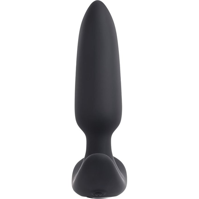 Черная анальная вибропробка с пультом ДУ Black Beauty - 11,3 см. Фотография 2.