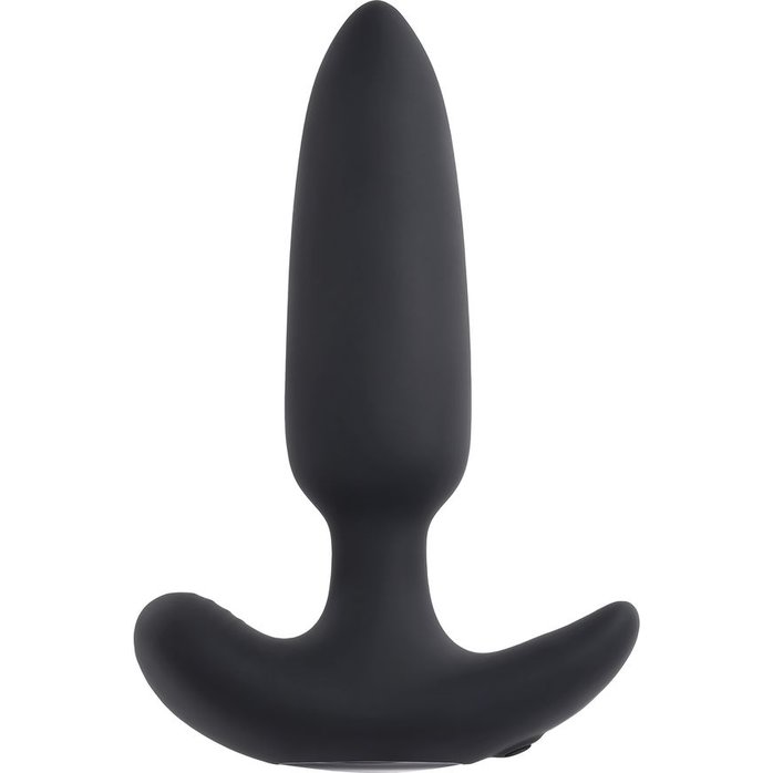 Черная анальная вибропробка с пультом ДУ Black Beauty - 11,3 см. Фотография 3.