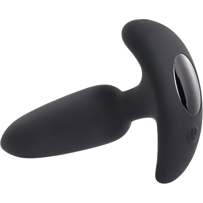 Черная анальная вибропробка с пультом ДУ Black Beauty - 11,3 см. Фотография 4.