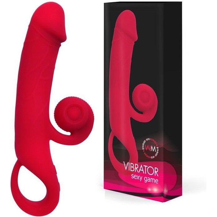 Малиновый вибратор-кролик - 20 см - EROWOMAN-EROMAN. Фотография 2.