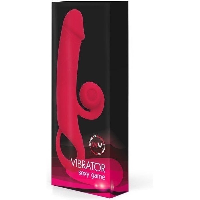 Малиновый вибратор-кролик - 20 см - EROWOMAN-EROMAN. Фотография 5.