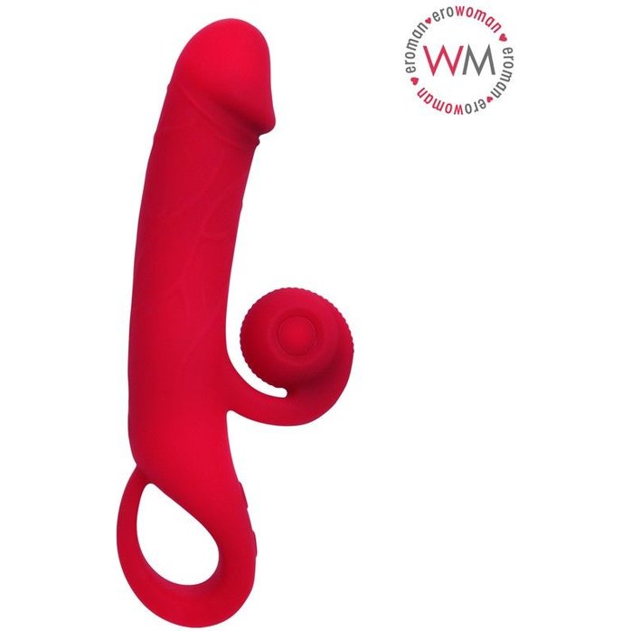 Малиновый вибратор-кролик - 20 см - EROWOMAN-EROMAN