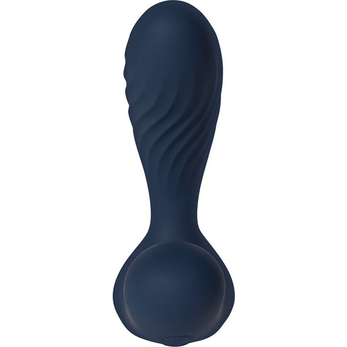 Темно-синий вибромассажер простаты Vick Neo 2 c функцией нагрева и пультом ДУ. Фотография 4.