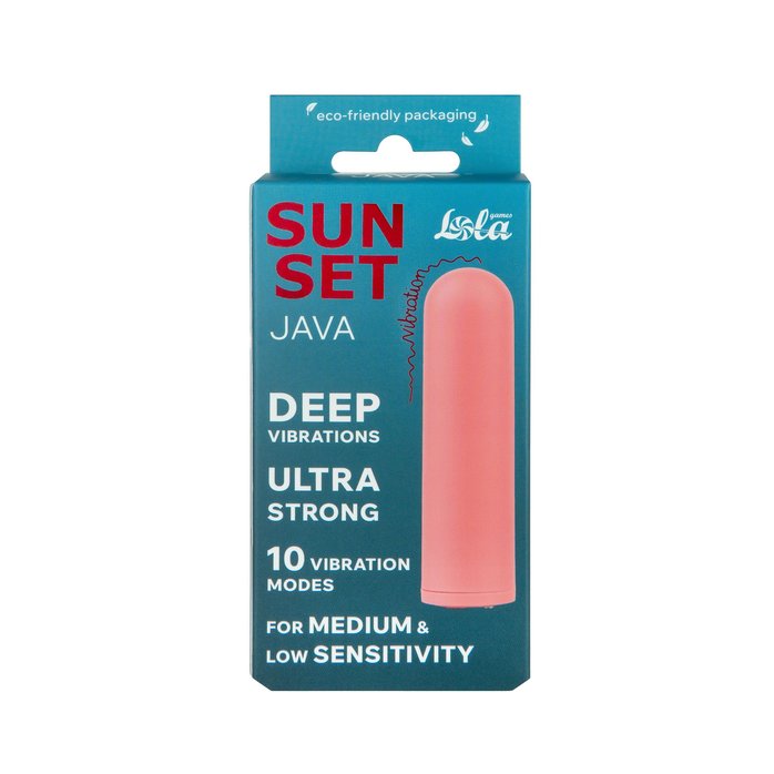 Коралловая вибропуля Java - 7,8 см - Sunset. Фотография 4.