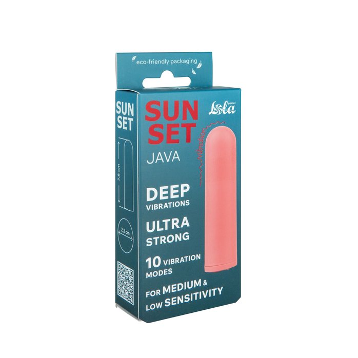 Коралловая вибропуля Java - 7,8 см - Sunset. Фотография 5.