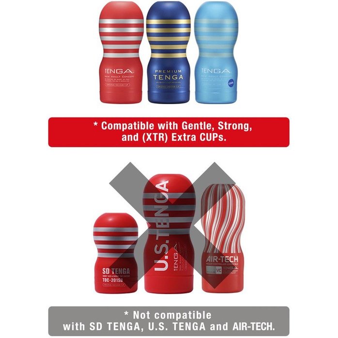 Набор Tenga Cup Vibrator 1st Set: вибратор Cup Vibrator, мастурбатор Original Vacuum Cup, мастурбатор Premium Original Vacuum Cup - CUP Series. Фотография 5.