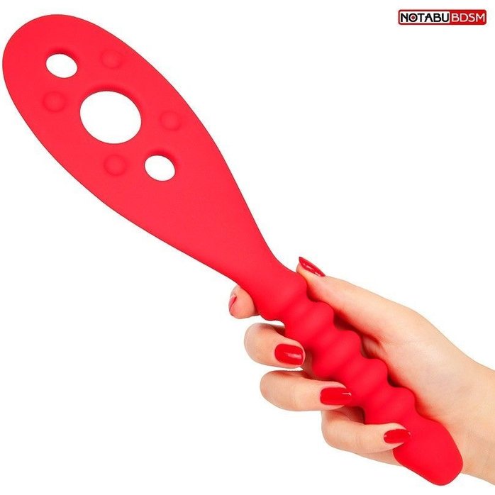 Красная силиконовая шлепалка - 30 см. Фотография 4.