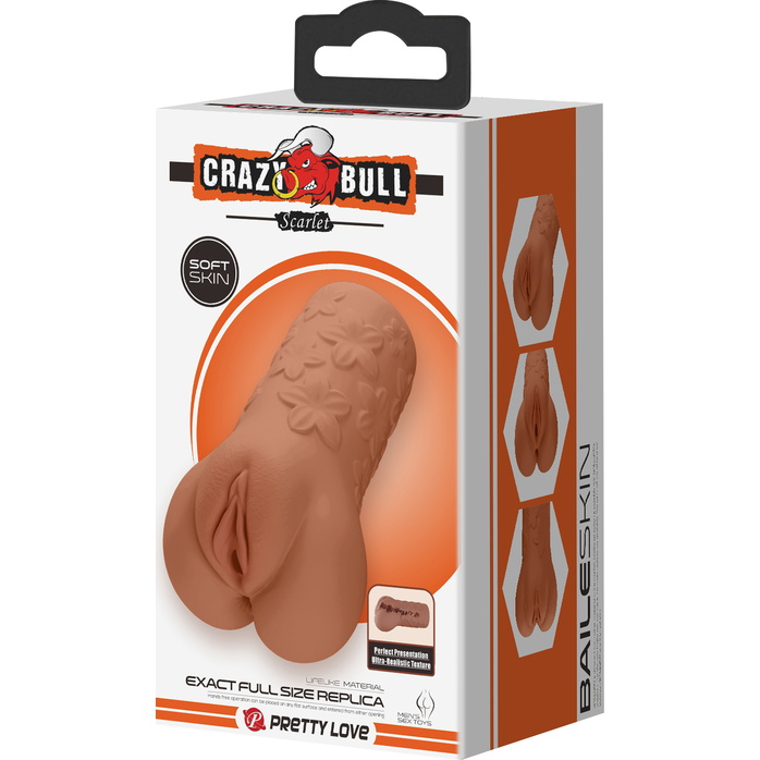 Карамельный мастурбатор-вагина Scarlet - Crazy Bull. Фотография 9.