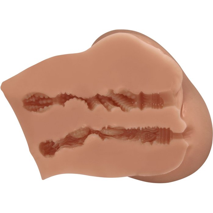 Карамельный мастурбатор-полуторс Luna с вибрацией - Crazy Bull. Фотография 6.