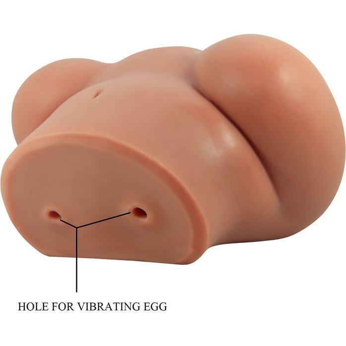 Карамельный мастурбатор-полуторс Luna с вибрацией - Crazy Bull. Фотография 7.