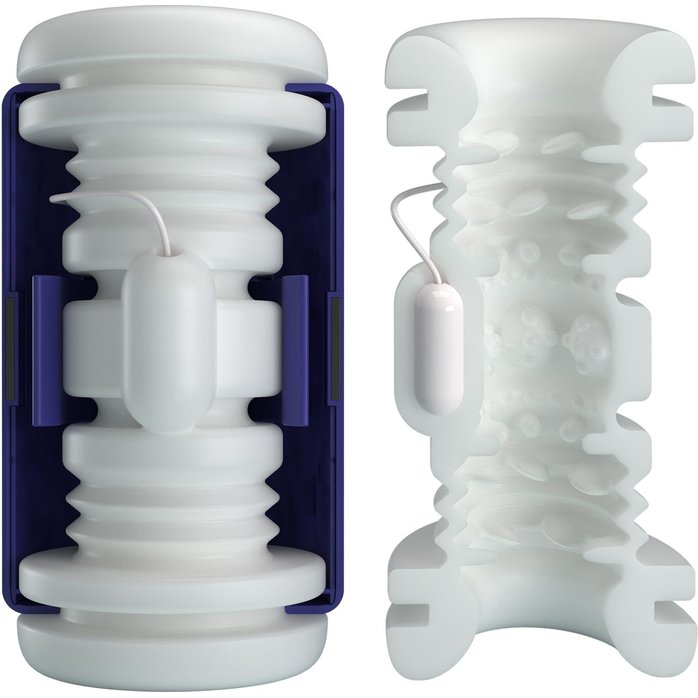 Синий автоматический вибромастурбатор Dj Lady - Pretty Love. Фотография 7.