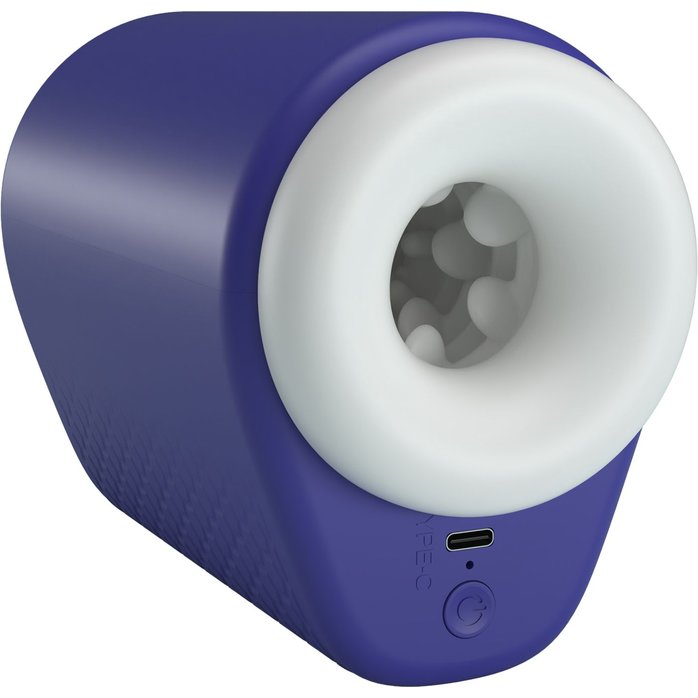 Синий автоматический вибромастурбатор Dj Lady - Pretty Love