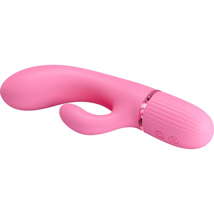 Розовый вибратор-кролик Marski - 18 см - Pretty Love. Фотография 5.
