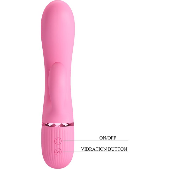 Розовый вибратор-кролик Marski - 18 см - Pretty Love. Фотография 7.