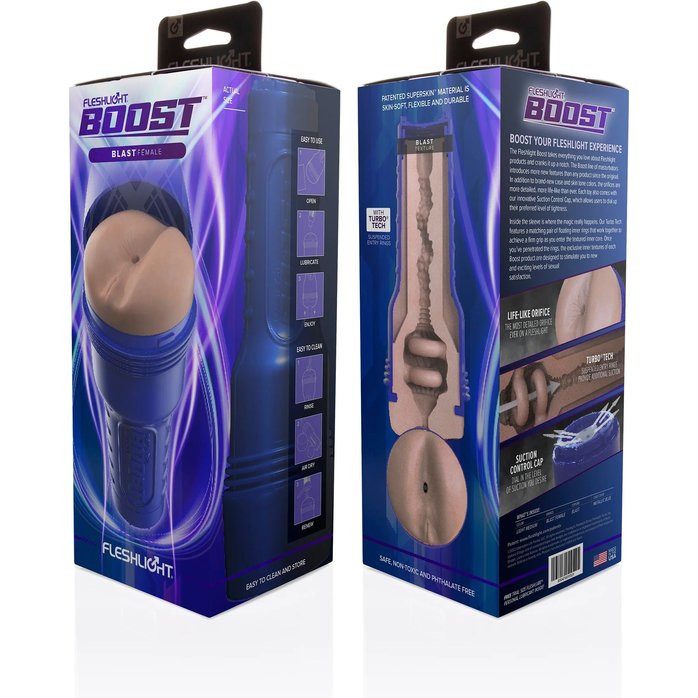 Телесный мастурбатор-анус Fleshlight Boost Blast Female. Фотография 2.