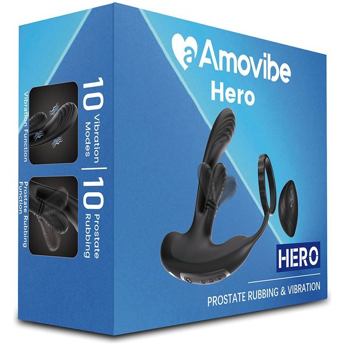 Черный инновационный масcажер простаты Hero с технологией массажа на 360 градусов. Фотография 2.