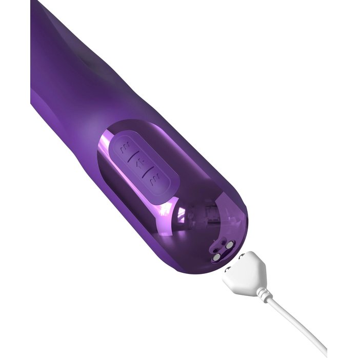 Фиолетовый вибратор-кролик Super Sonix Thruster - 22 см - Fantasy For Her. Фотография 6.