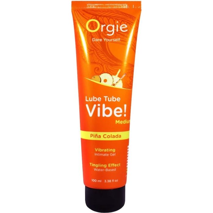 Гель с эффектом вибрации Lube Tube Vibe Medium Pina Colada - 100 мл