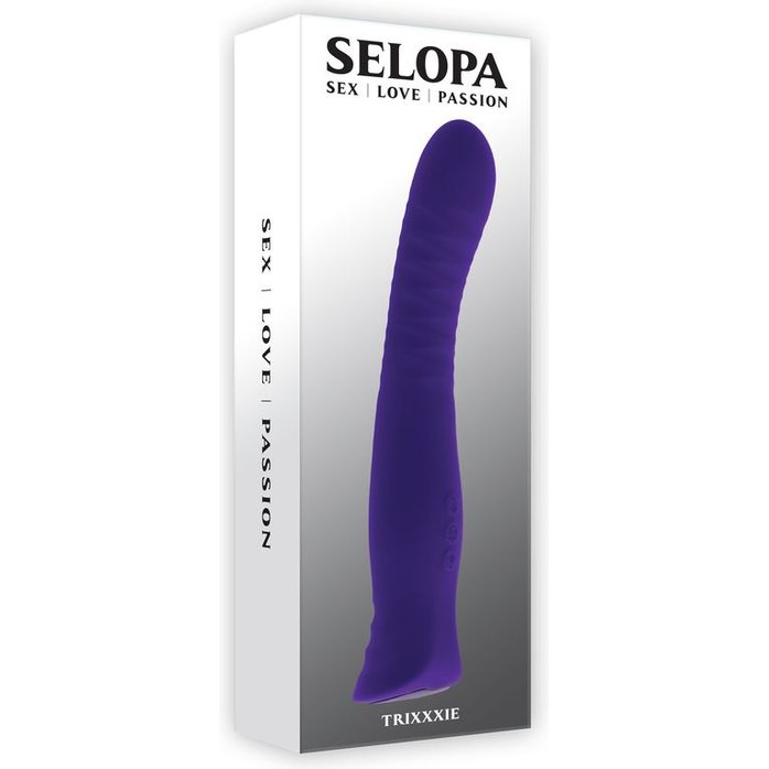 Фиолетовый вибростимулятор Trixxxie - 22,2 см. Фотография 7.