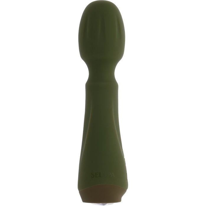 Мини-вибромассажёр цвета хаки Heartfelt - 13,4 см. Фотография 2.