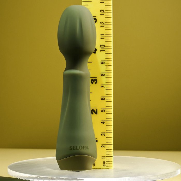 Мини-вибромассажёр цвета хаки Heartfelt - 13,4 см. Фотография 10.