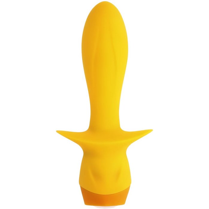 Желтая анальная вибропробка Mellow Yellow - 13,5 см. Фотография 2.