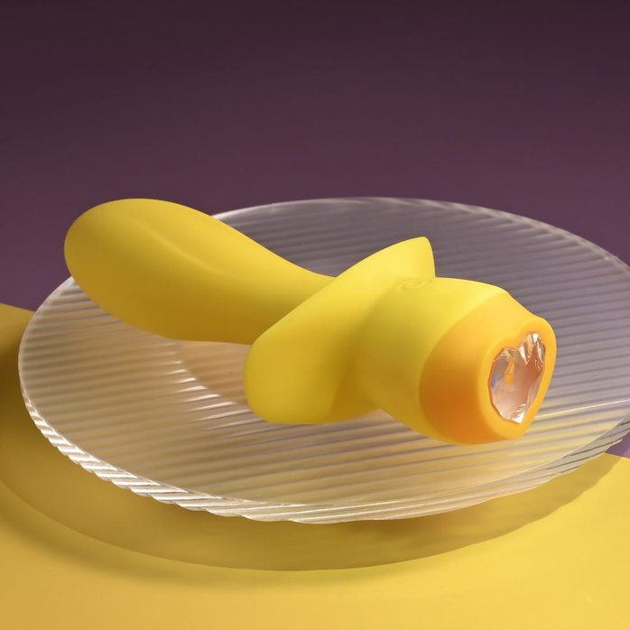 Желтая анальная вибропробка Mellow Yellow - 13,5 см. Фотография 13.