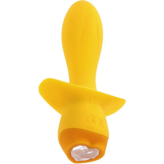 Желтая анальная вибропробка Mellow Yellow - 13,5 см. Фотография 3.
