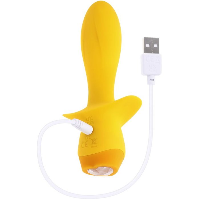 Желтая анальная вибропробка Mellow Yellow - 13,5 см. Фотография 6.