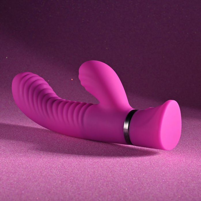 Розовый вибростимулятор-кролик Next Wave - 16,3 см. Фотография 12.