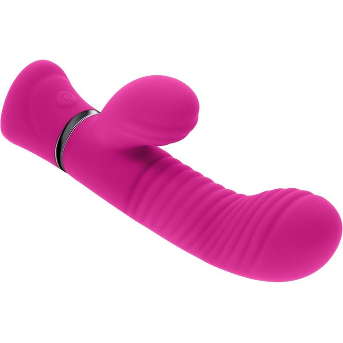 Розовый вибростимулятор-кролик Next Wave - 16,3 см. Фотография 3.