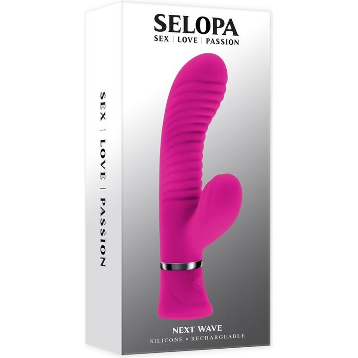 Розовый вибростимулятор-кролик Next Wave - 16,3 см. Фотография 6.