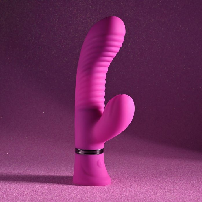 Розовый вибростимулятор-кролик Next Wave - 16,3 см. Фотография 9.