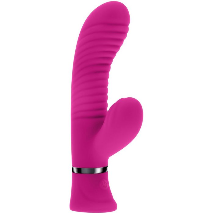 Розовый вибростимулятор-кролик Next Wave - 16,3 см