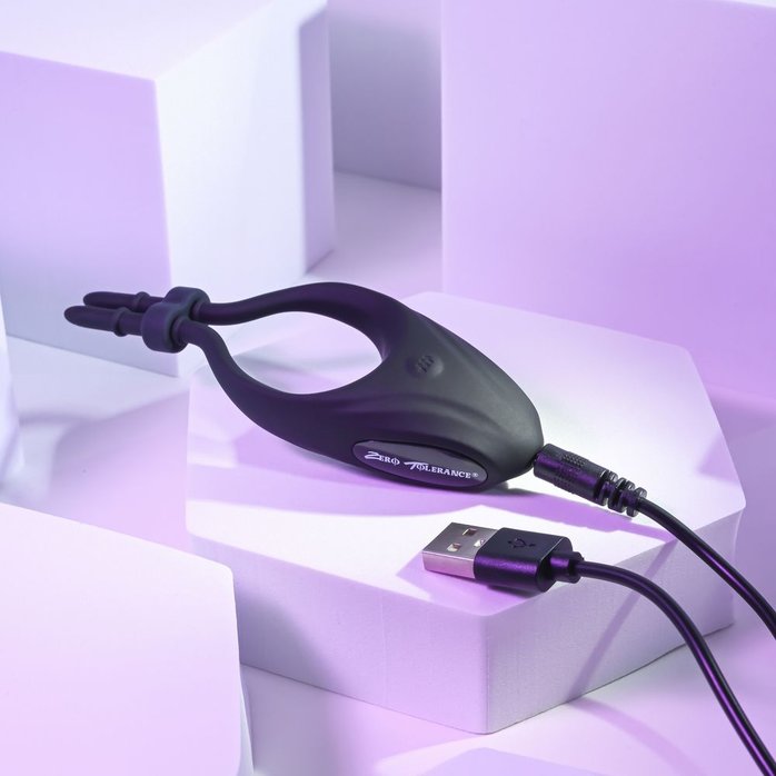 Черное эрекционное вибролассо Perfect Fit. Фотография 12.