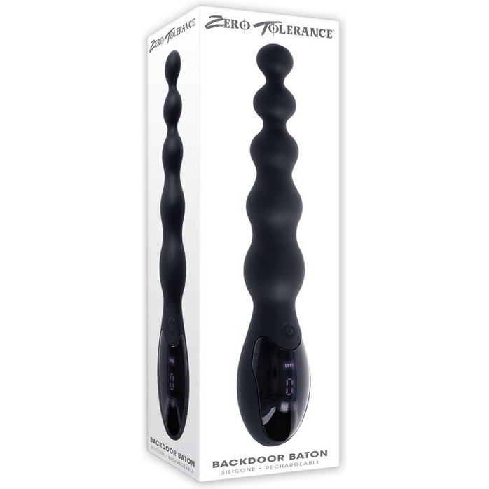 Черный анальный вибростимулятор Backdoor Baton - 24,1 см. Фотография 7.