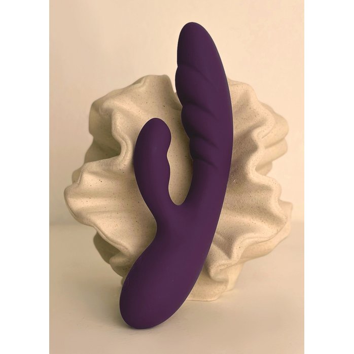 Фиолетовый вибратор-кролик Atlas - 19,8 см - Sensora. Фотография 4.