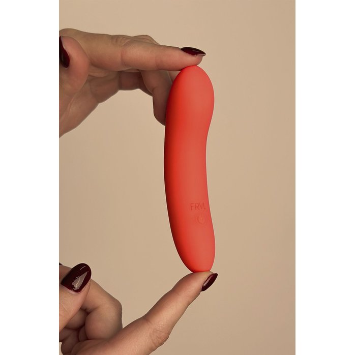 Коралловый мини-вибратор Atom - 11,5 см - Sensora. Фотография 5.