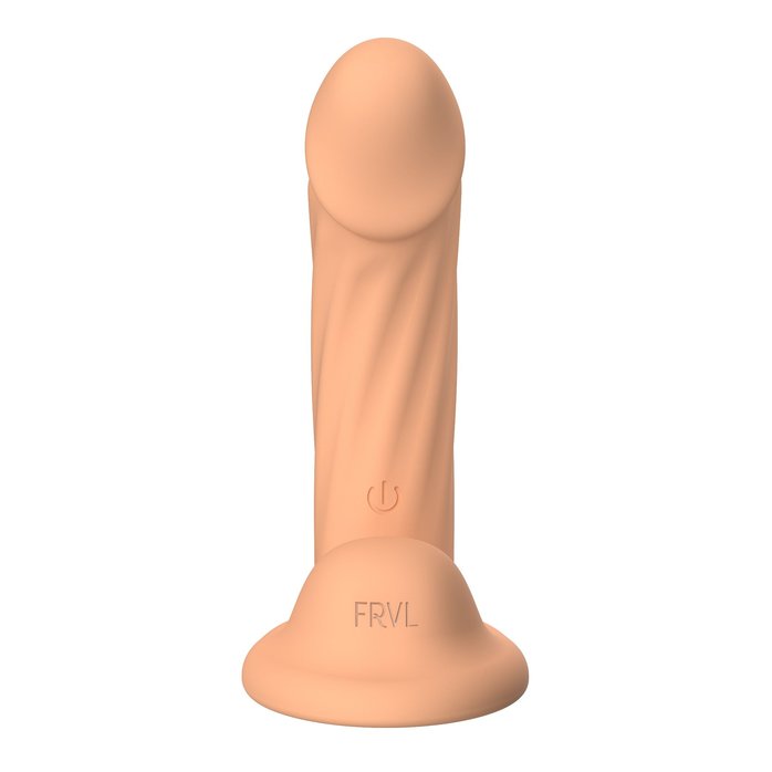 Телесный тактильный вибратор Mikki с присоской - 13 см - Sensora