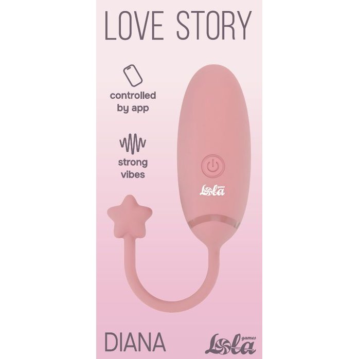 Нежно-розовое виброяйцо с управлением через приложение Diana - Love Story. Фотография 3.