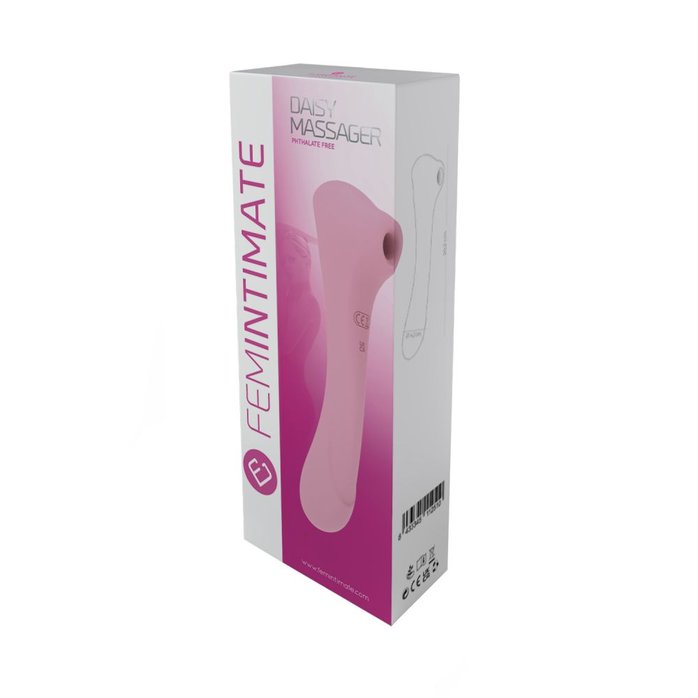 Нежно-розовый двусторонний стимулятор Daisy Massager - 20,2 см - Femintimate. Фотография 5.